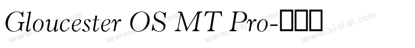 Gloucester OS MT Pro字体转换